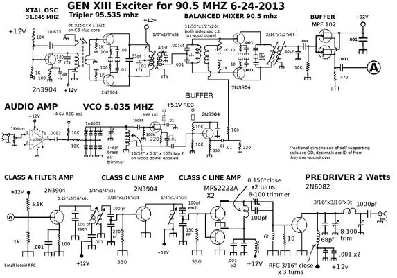 Schematic diagram of electronic equipment (RF exciter)